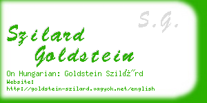 szilard goldstein business card